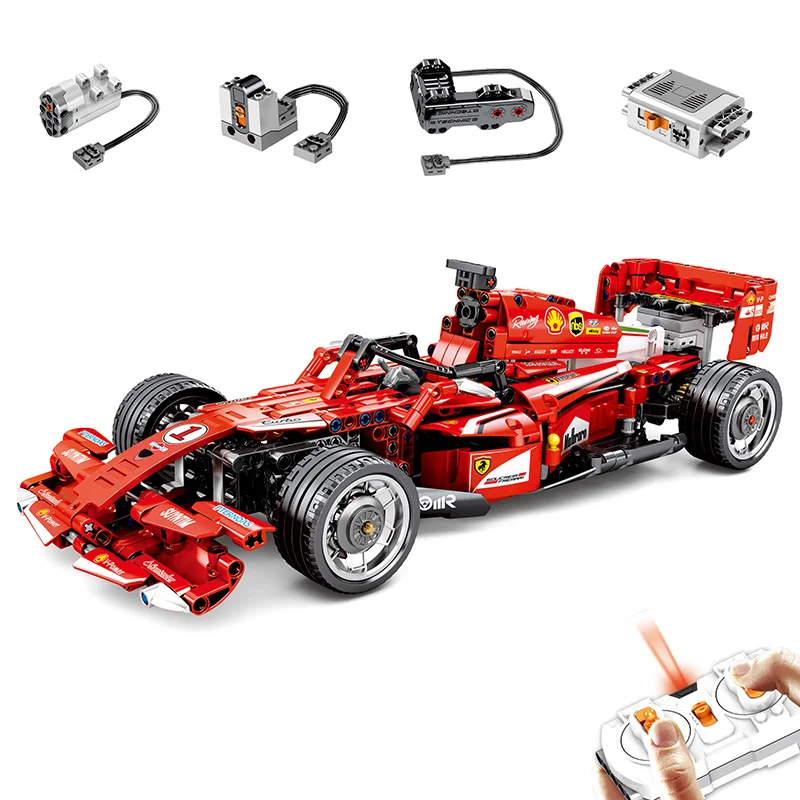 Technic F1 RC гоночный автомобиль Мощный мотор строительные блоки Супер спортивный гонщик электрический автомобиль кирпичи игрушки подарки для детей