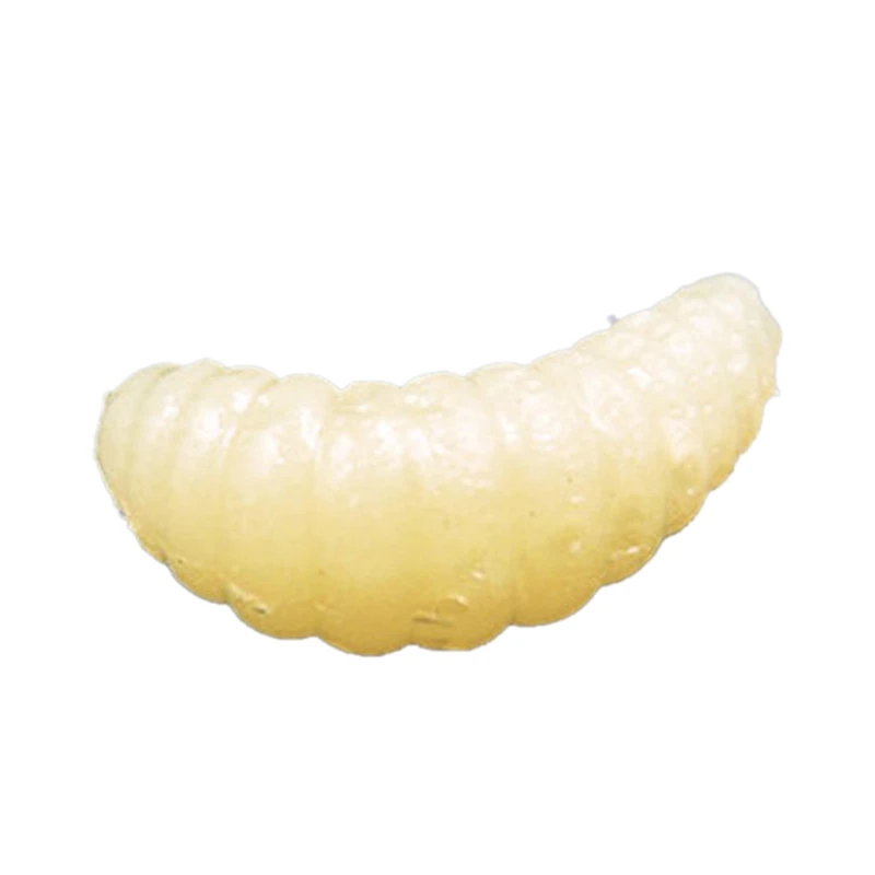 

100Pcs 2cm Fishing bait artificial soft bait lures lifelike simulation worm maggot Grub form bait fish odor cream
