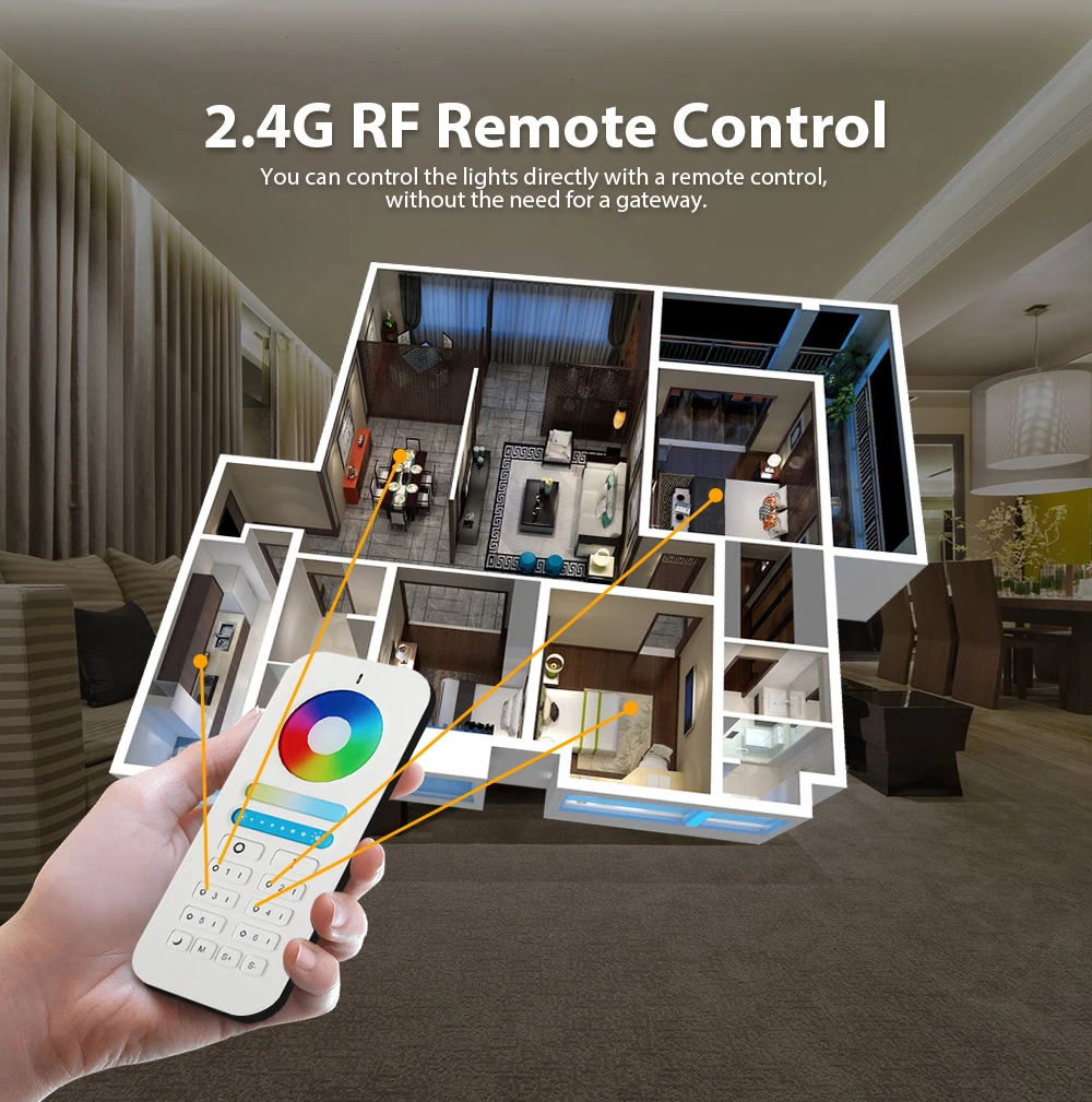 Zigbee 3.0 Smart Pro WWCW Controller Warm White Cold White Light Work with RF Remote, for LED Strip