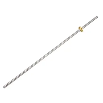

uxcell 450mm T8 Pitch 2mm Lead 4mm Lead Screw Rod with Copper Nut for 3D Printer