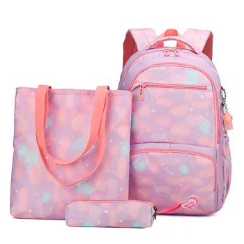 

2020 waterproof Children School Bags Girls Backpack Kids Cartoon princess school backpack set Primary schoolbag Mochila Infantil