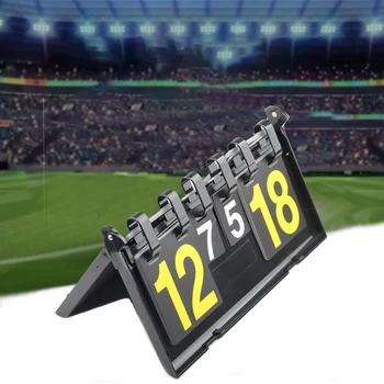 

Scoreboard Flipping Professional Multi Sports PVC Portable Volleyball Basketball Competitions Counter 4 Digit Table Tennis