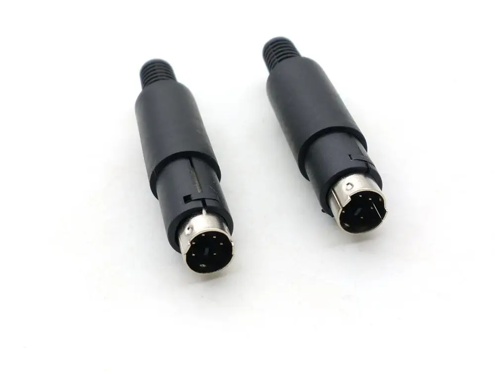 50 шт. 6 контактный штекер DIN с пластиковой ручкой кабели для пайки DIY|connector female|connector