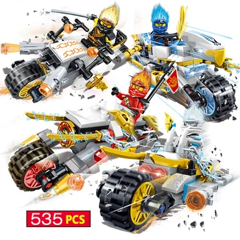 

New 4pcs/set Ninjagoed Motorcycle Moto Compatible with Ninjagoed Figures Building Blocks Bricks Children Toys Gifts
