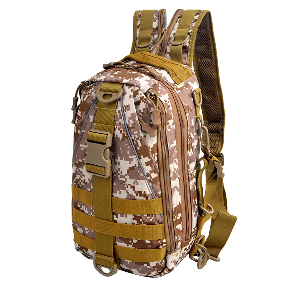 Универсальная тактическая сумка слинг рюкзак армии США сумка через плечо сумка для путешествий на открытом воздухе Рыбалка Пеший Туризм Восхождение - Цвет: Desert Camouflage