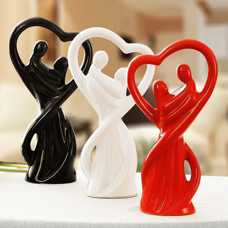 Цзиндэчжэнь керамика Art&Craft фигурки абстракция фигуры держать друг друга любит статуя домашний Декор подарок на день Святого Валентина X3592