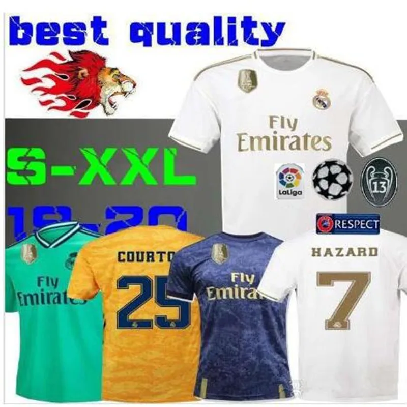 20 прибытие Real Madrides Футбольная Футболка домашняя Hazard ASENSIO ISCO MARCELO BALE real Madrides 19 20 футбольная рубашка S-2XL