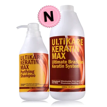 

Uitikare Chocolates 1000ml Keratin Hair Treatment and 500ml Purifying Shampoo Straighten Damaged curly Hair products for women