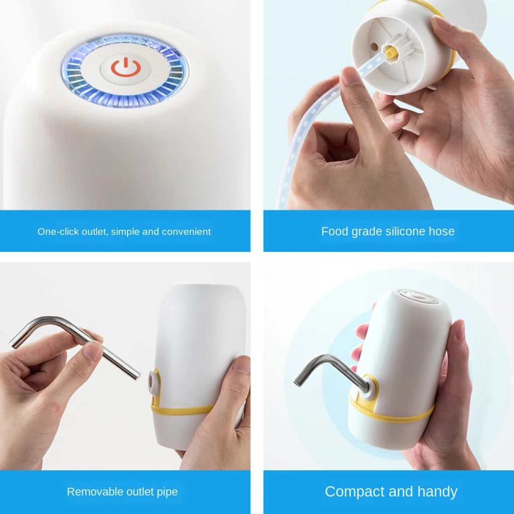 Electric Drinking Pump Smart Wireless Gallon Water Bottle Jug Dispensers 4W Automatic Drinking Water Pump