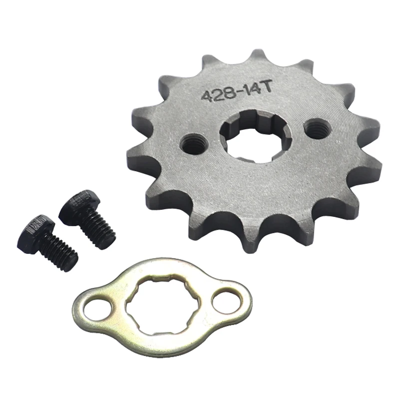 Motorcycle Front Engine Sprocket 14T Tooth 428 ID 17mm 20mm For Dirt bike ATV Quad Buggy engine sprocket
