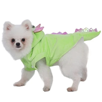 

Pet Cosplay Clothes Puppy Hoodie Sweater Dogs Coat Warm Sweatshirt 3D Pterosaurs Dress Fashion Shirt For Halloween Party NEW