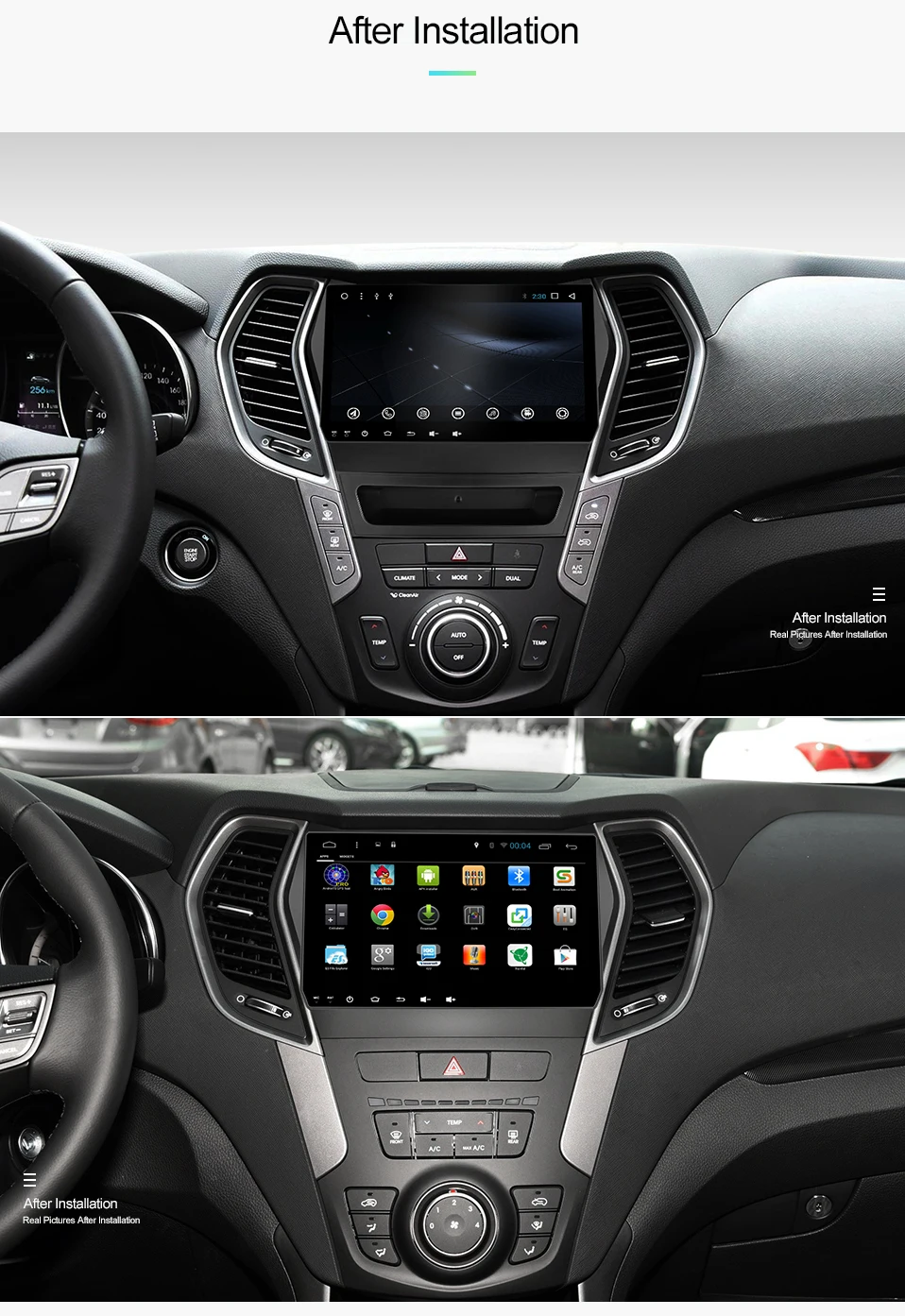 Excellent Uniway AIX459071 IPS android 9.0  car dvd for Hyundai IX45 Santa fe 2013  2014 car radio stereo navigation car dvd player gps 4