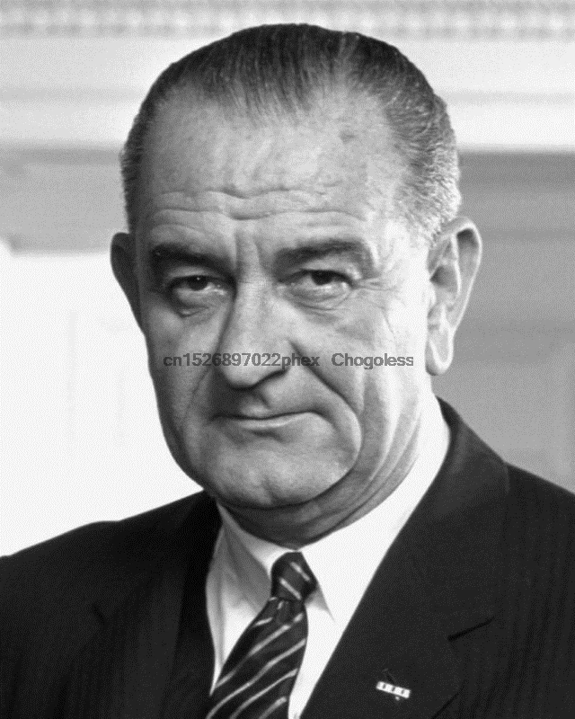 Президента Линдона Джонсона 8x10 фото (1) Футболка | Мужская одежда