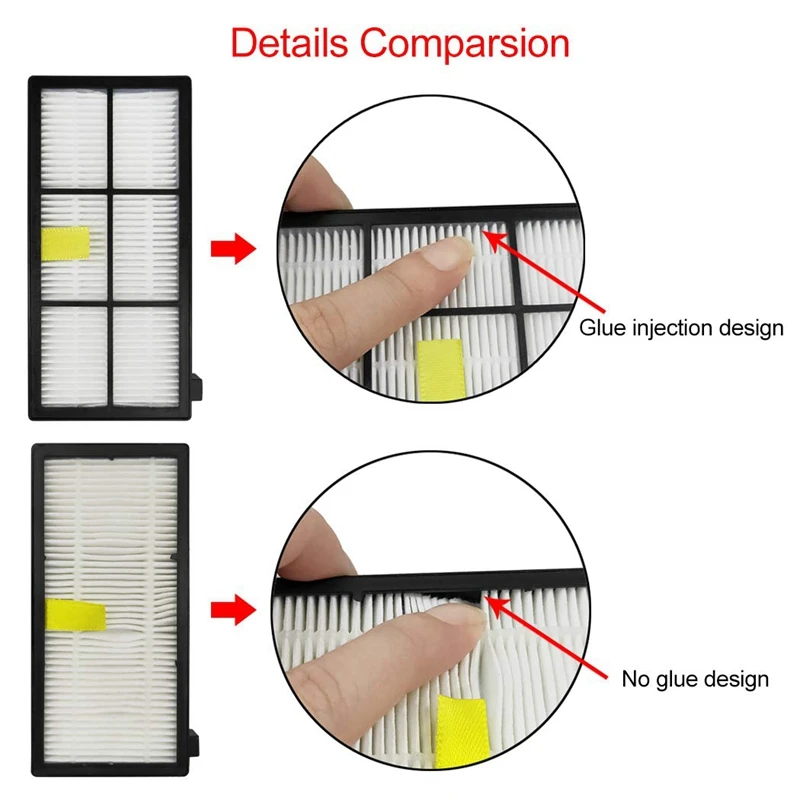 14Pcs Hepa Filters Replacement Parts for Irobot Roomba 870/800/880/960/980 Robotic Vacuum Roomba (800 900 Series) Accessories