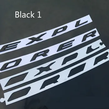 

100pcs mix ABS car styling EXPLORER badge stickers rear trunk tail emblem letter label sticker shiny gloss matt black silver