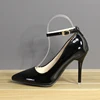 Aphixta 10cm Heels Women Pointed Toe Buckle Pumps Patent Leather Party Office Pump Plus Big Size 33-45 ► Photo 2/6