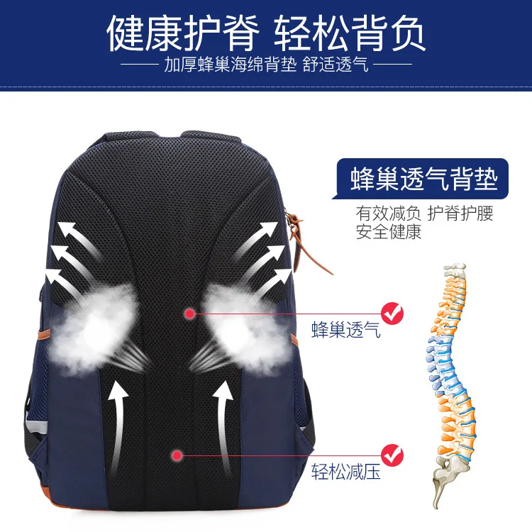 

England Children Men And Women Schoolbag for Elementary School Students Three Four 1-3-4-6 Grade Relaxation Spine-BOY'S 6-12-Yea