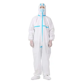 

Disposable Protection Gown Dust Spray Suit Siamese Non-woven Dust-proof Anti Splash Clothing Safely Protection Clothes In Stock