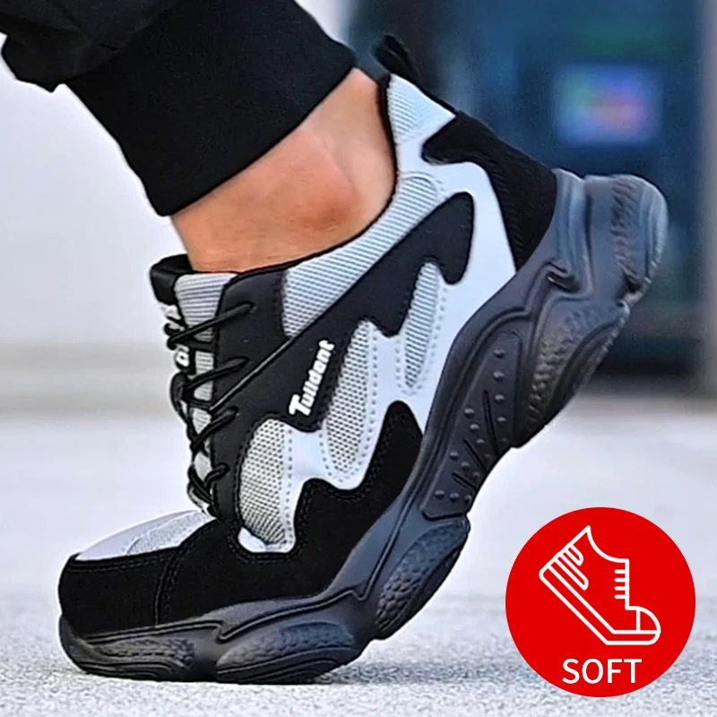 Men Safety Work Shoes Anti-Smashing Steel Toe Cap Puncture-Proof Lightweight safety shoes men shoes