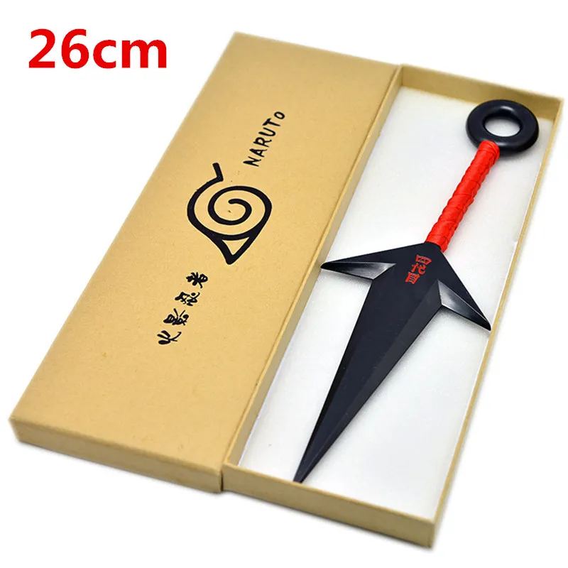 C Аниме Наруто Namikaze Minato аксессуары для косплея Konoha kakahi ниндзя оружие Броня Shuriken металический бросок 26 см кунай костюм реквизит - Цвет: C