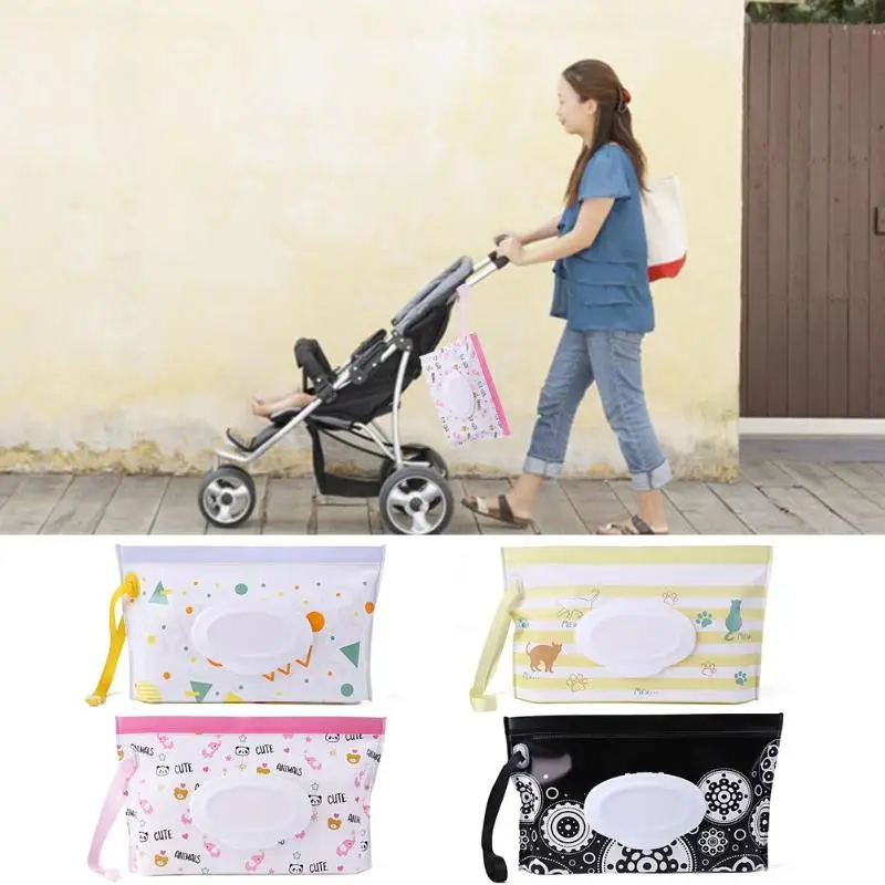 Baby Stroller Cosmetic Bag With Portable Wipe Container Eva Wet Tissue Bag Baby Stroller Accessories Tissue Bag Baby Strollers near me