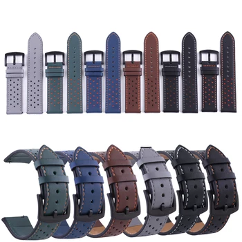 

New 20/22mm Genuine leather Strap For Amazfit Bip S gts gtr Bracelet for xiaomi Amazfit GTR 42mm 47mm Pace Stratos Strap Correa
