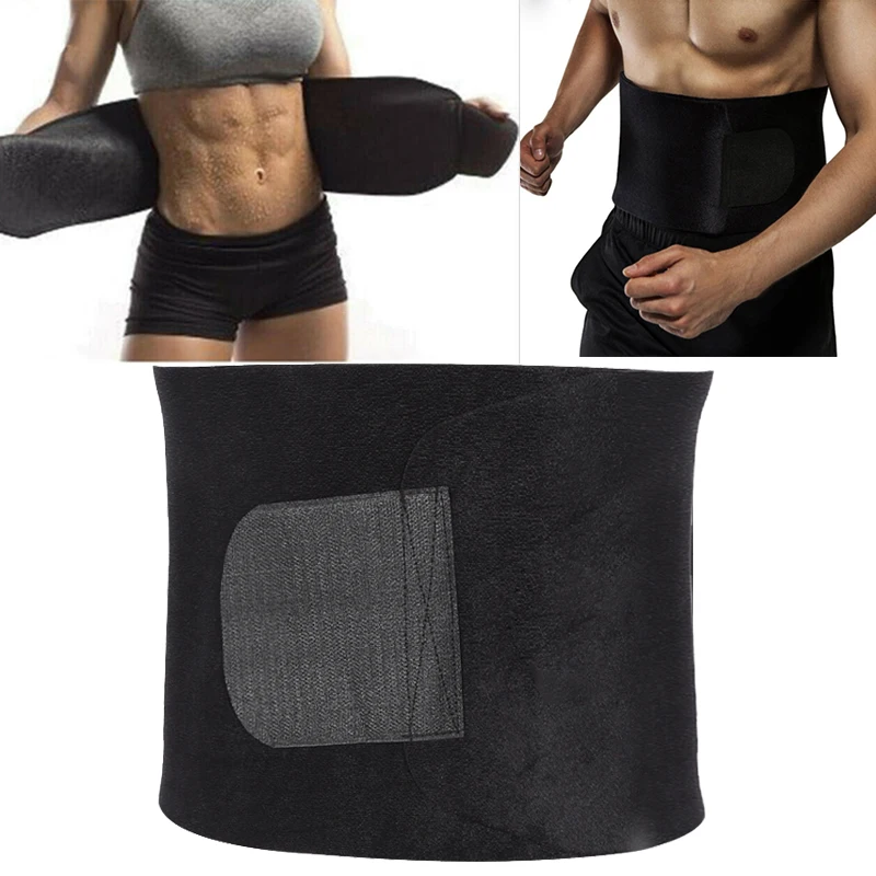 Sweat Belt Polyester Fiber Black Portable Sport Goods Gym Climbing Fitness Equipment Waist Protection Marvellous Waist Trimmer