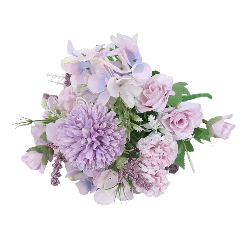 Silk Artificial Flowers Rose Wedding Bouquets Party Shop Art Hall Public Area Decoration Photo Props