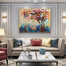 

Handmade Oil Painting Canvas Abstract Modern Wall Art Home Living Room Corridor Porch Decorative Color Paintings Frameless Mural