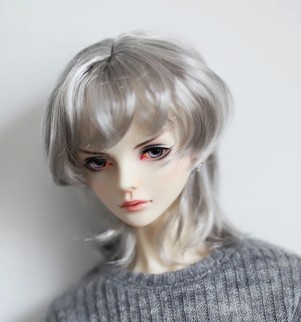 wig D01-P705 кукла ручной работы одежда 1/4 1/3 дядя MSD SSDF аксессуары для кукол SD имитация мохер японский мягкий шелк серебряный цвет 1 шт - Color: wig