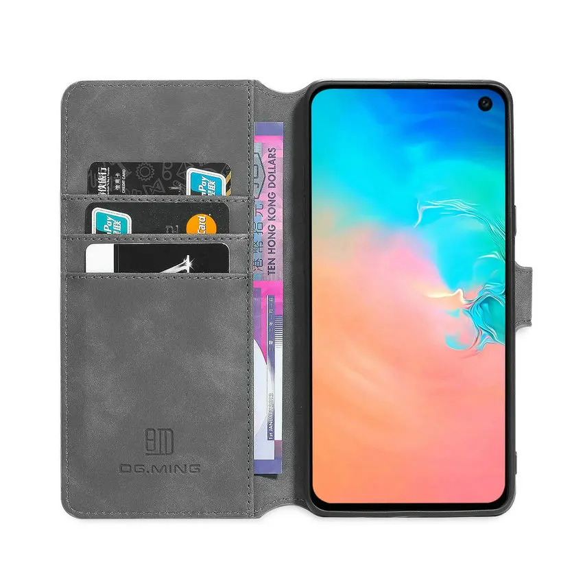 

DG.MING Flip Leather Case For Samsung Galaxy Note 10+ Case Retro Wallet Cover Case For S10 Plus S10 5G Funda Card Slots Book Bag