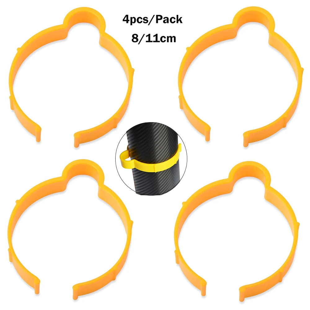 

FOSHIO 4pcs Car Vinyl Wrap Carbon Fiber Film Roll Clamp Ring Window Tint Sticker Decals Clip Hoop Storage Loop Auto Accessories