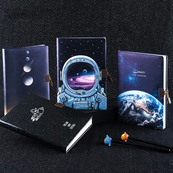 

A5 Diary Notebook with Lock Space Journal Notepad Line Blank Agenda Planner Organizer Note Book Back to School Dialy Handbook