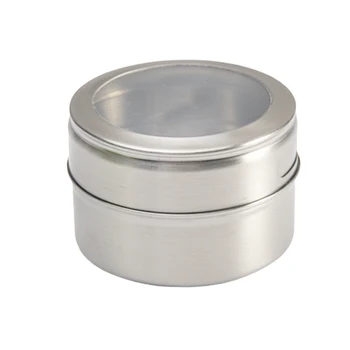 

6/12pcs Clear Lid Container Seasoning Magnetic Cooking Storage Jars Tins Barbecue