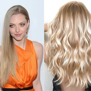 

No Clips in high temperature fish line 24 inch synthetic flip in hair extension invisible wire Secret hair halo extensions