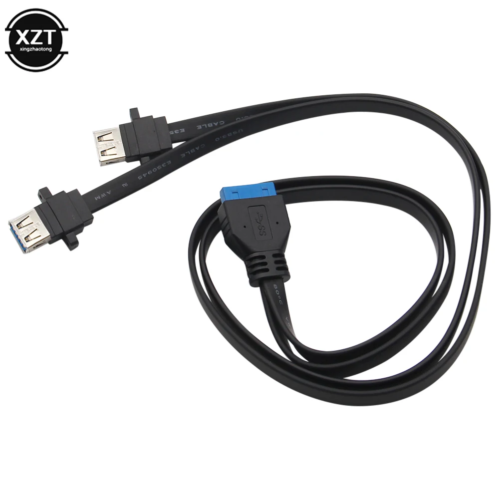 2 Port USB 3.0 Front Panel 20 Pin USB3.0 Hub Expansion Bay Adapter Plastic Bracket for PC Desktop 3.5 Inch Floppy Bay — view 3