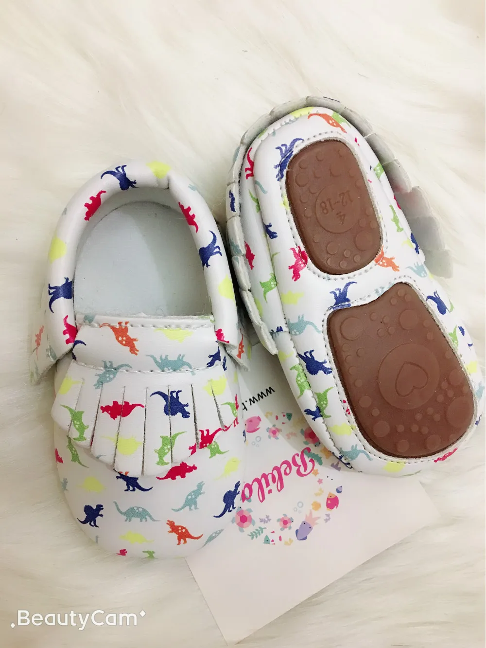 Фирменная Новинка милый Единорог печати с жесткой подошвой для малышей, которые делают первые шаги; Мокасины с бахромой полиуретановые кожаные для детей, bebe, детская обувь