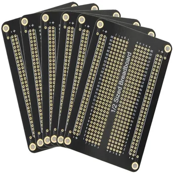 

Updated Arduino Breadboard Solderable Breadboard Gold Plated Finish Proto Board PCB Breadboard DIY Kit for Arduino (6 Pack）