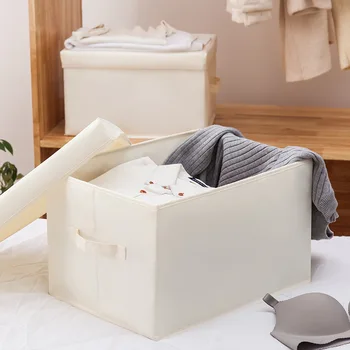 

MASCOTANGEL Household Portable Finishing Storage Fabric Double Cover Dustproof Moisture-proof Multifunctional Storage Box