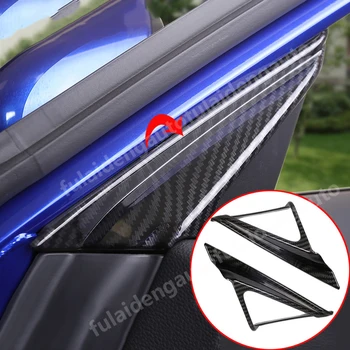 

2pcs For Honda Accord 2018-2020 Matte ABS Carbon fiber Front Door A Pillar Speaker Cover Trim car styling