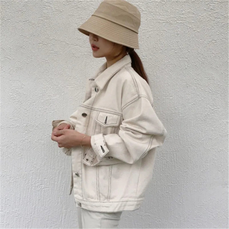 RUGOD Off-white Досуг отложной воротник короткое пальто однобортный пиджак Kpop Одежда Женская куртка осень