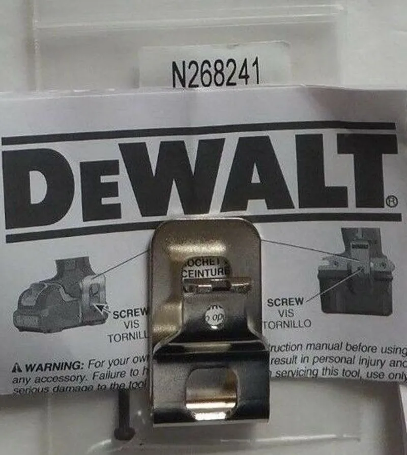 Dewalt Belt Hook For N086039 N268241 N169778 Dcd790d2 Dcf887b Dcf880hb