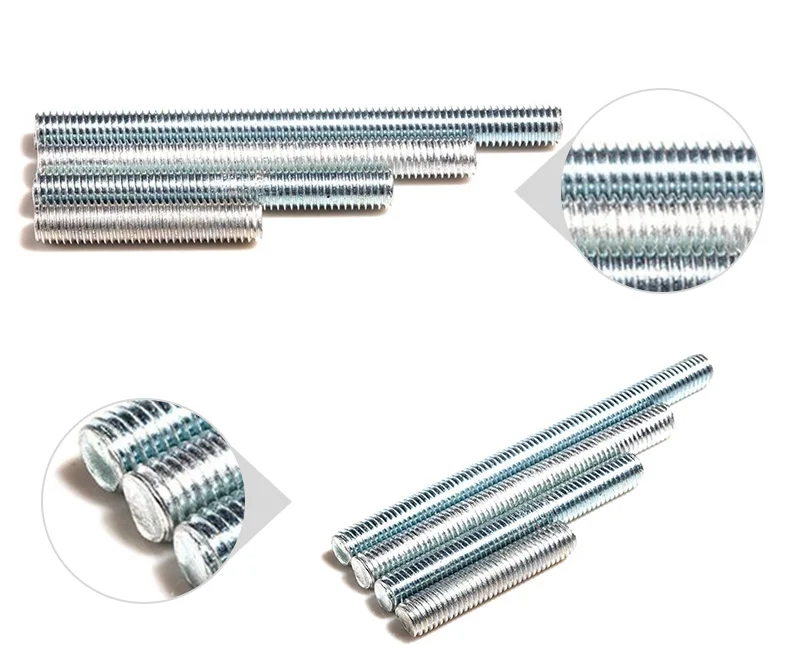 4.8 M6M8M10M12 galvanized bolts screw rod thread bar DIN796