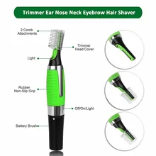 Personal Hair Trimmer Groomer Nose Ear Eyebrows Neck Hair Remover Shaver Light Tools