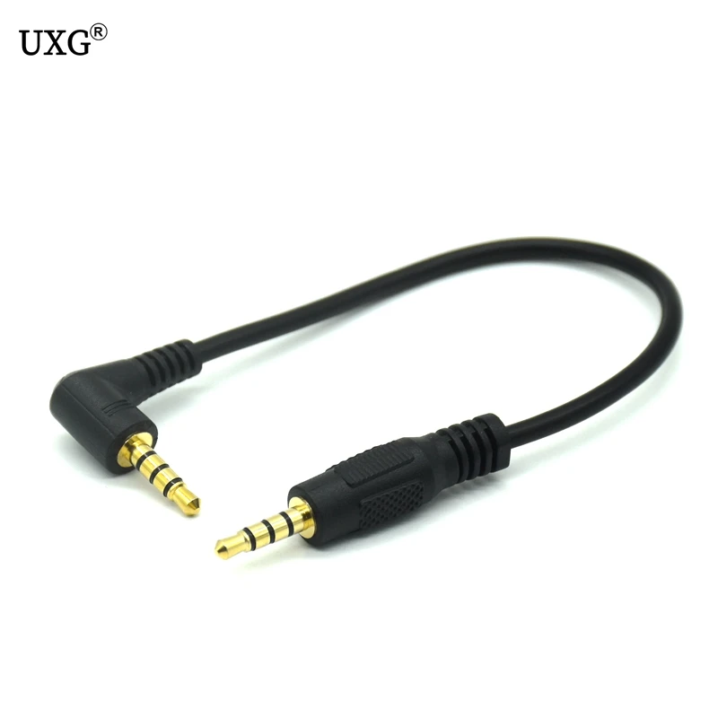 20CM 90° Right Angle 3.5mm Male to Male Aux Audio Cable Description Image.This Product Can Be Found With The Tag Names 35mm male right angle 90 degrees, 90 degree angle audio aux cable, 90 degree right angle aux cable