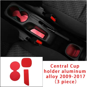 

For Suzuki JIMNY 2009-2017 red Central Cup holder aluminum alloy molding trim