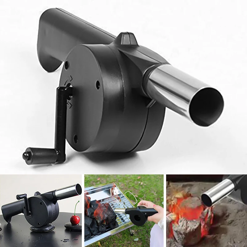 Ventilador Manual para barbacoa, soplador de aire Manual para parrilla de Picnic al aire libre, accesorios de herramienta portátil para herramientas de soplado de aire|Sopladores para barbacoa| -