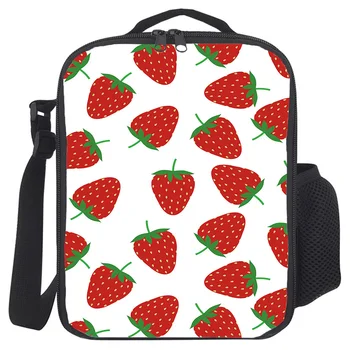 

Portable Lunch Bag For Women Kids Men Fruit Strawberry Insulated Box Tote Bag Thermal Cooler Food Bag