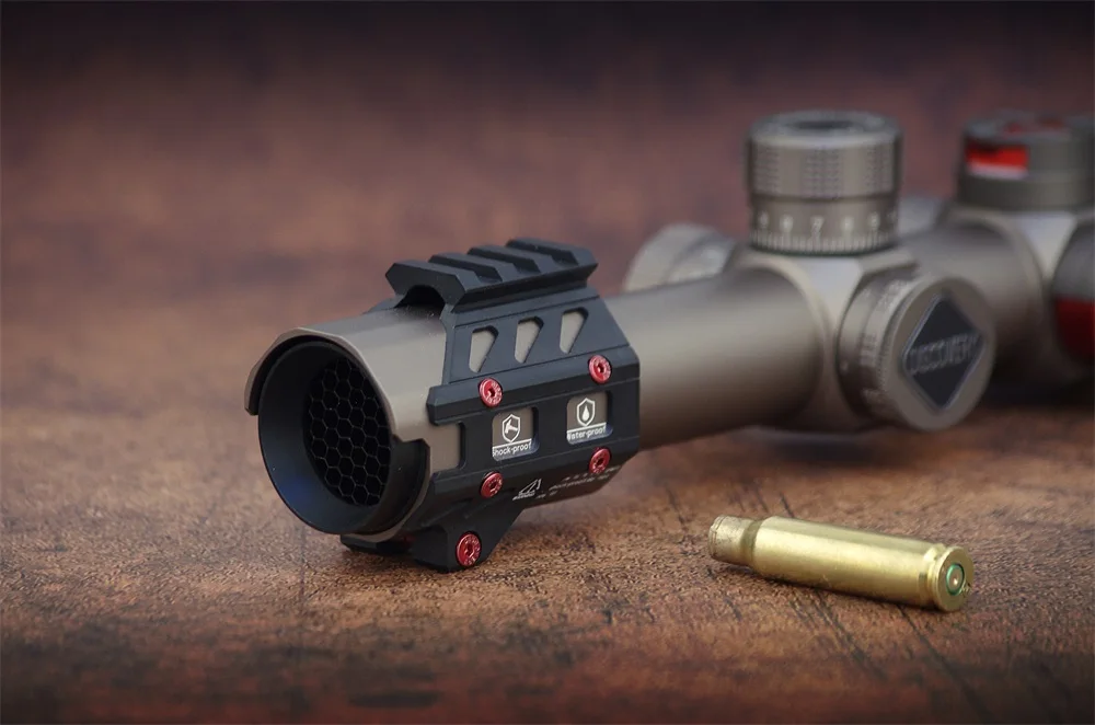 Discovery .338 Riflescopes Táticos Curtos wg 1.26x24 Strass Iluminado com Tubo de 30 mm em Cor Marrom Lunetas Riflescopes 11 Esporte e Lazer