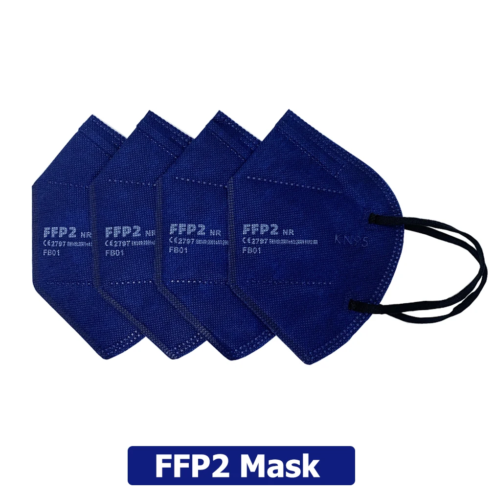 Mascarilla ffp2mascarilla FPP2 Homologada, máscara respiratoria noir, Color Azul Marino